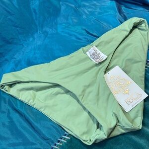 Women’s Swim Bottom Hipster Lined Large BECCA Sage Green Bikini Bottom NWT 4342